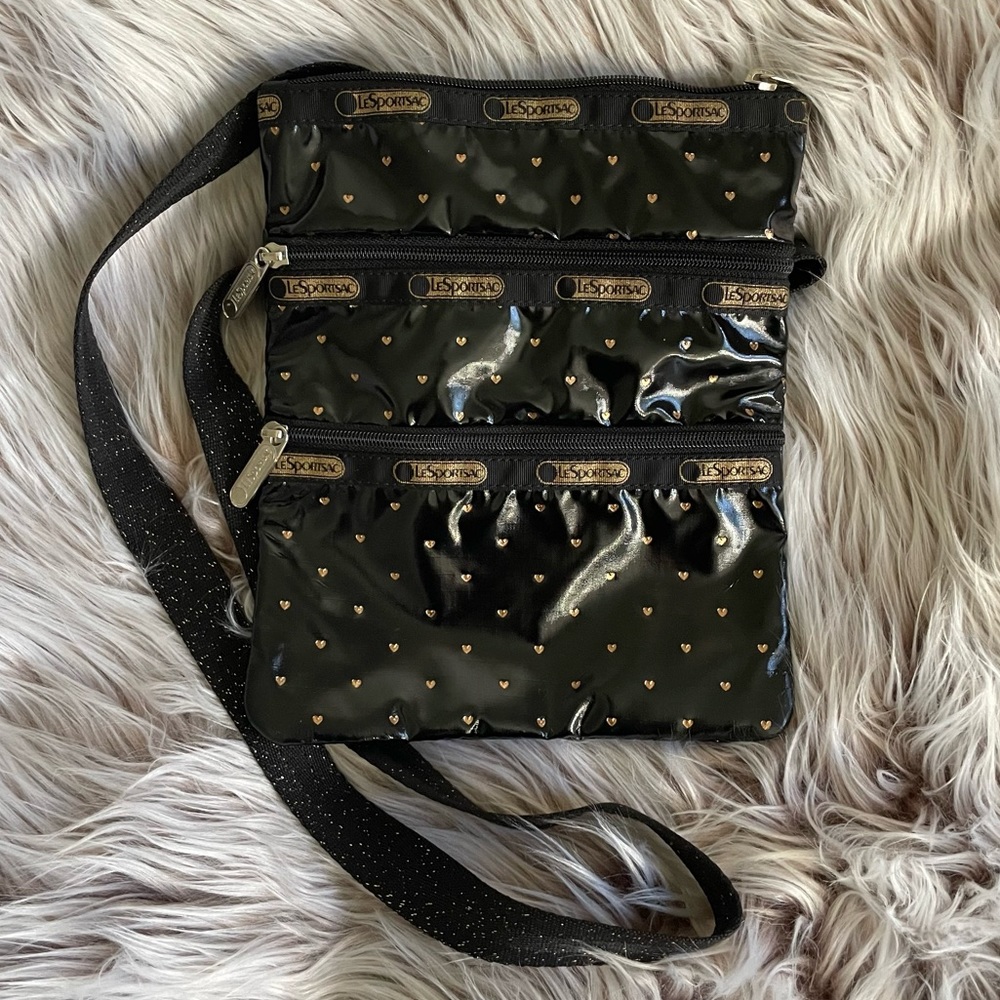 LeSportsac Black Patent Kylie Crossbody Bag